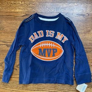 Crazy 8 Dad is My MVP long sleeve T-shirt new with tag size 3T blue and orange